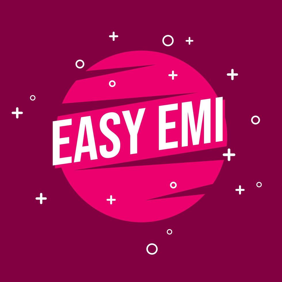 Easy EMI installments banner template design vector