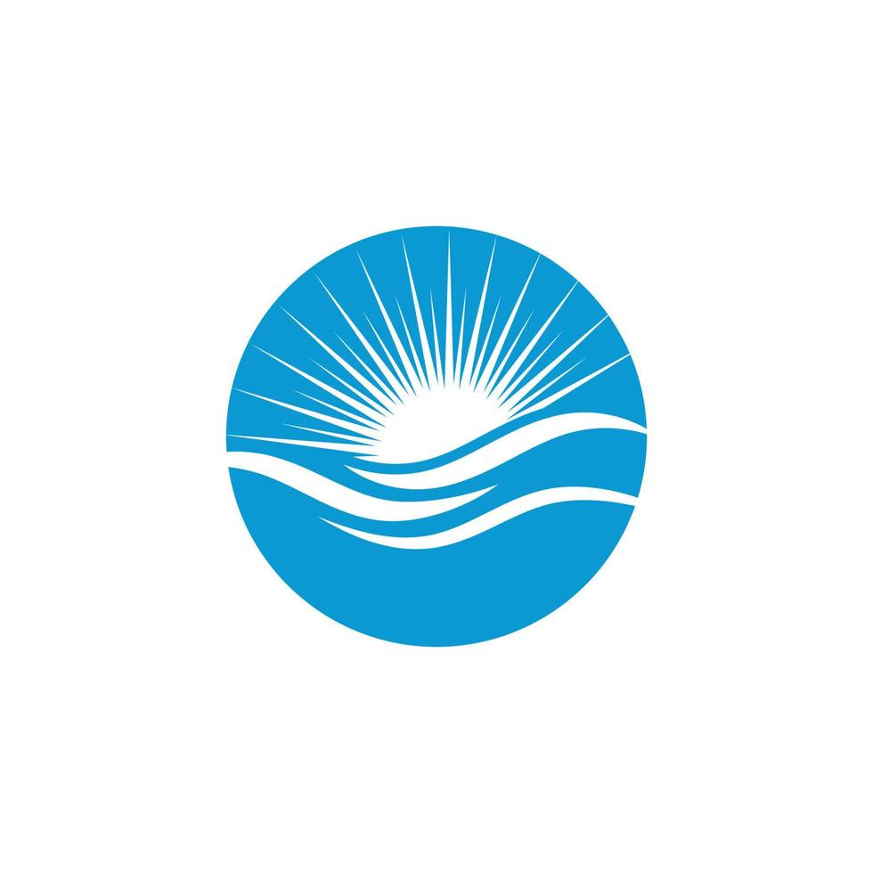 Water wave icon vector