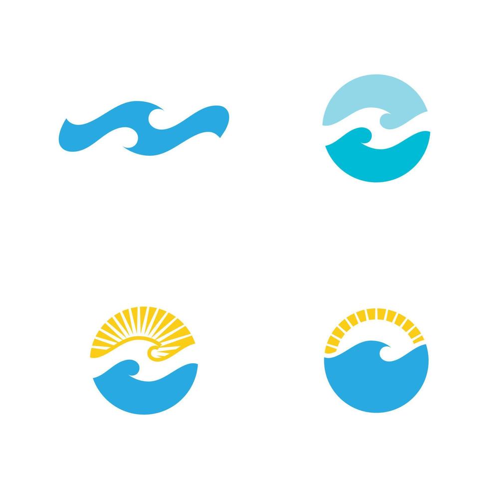 Water wave icon vector