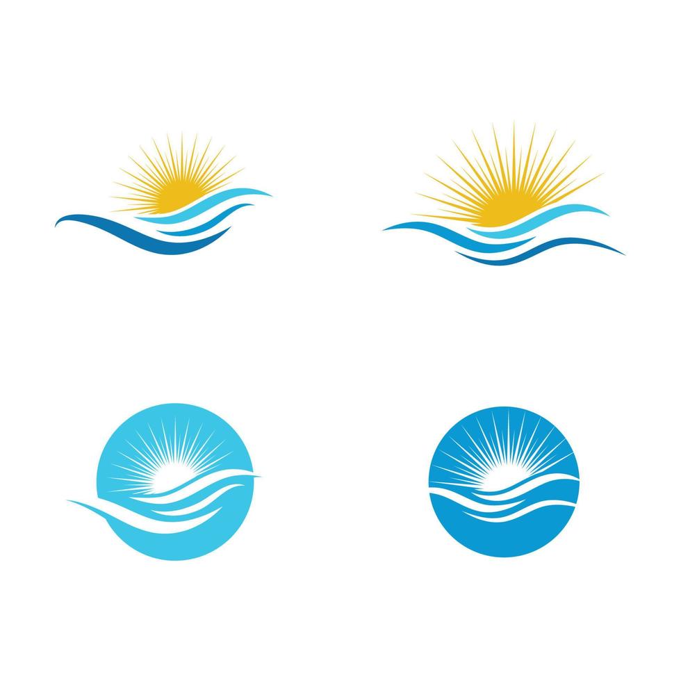 Water wave icon vector