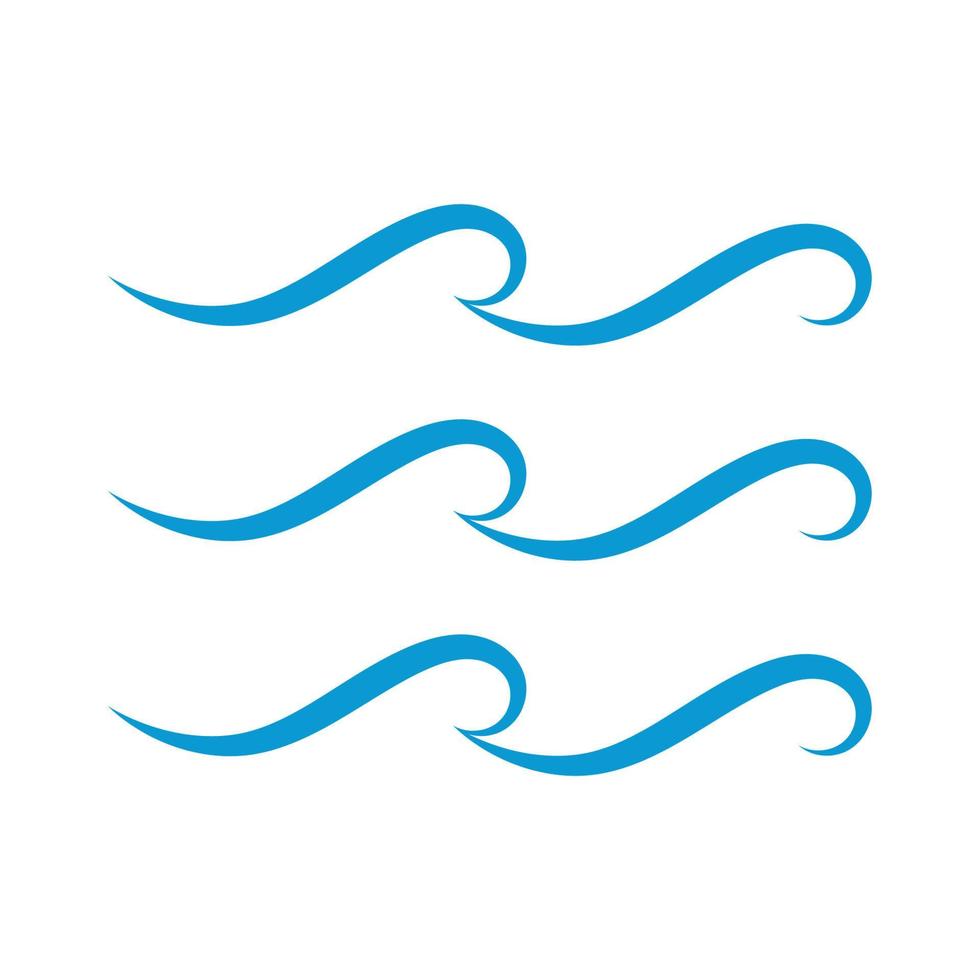 Water wave icon vector