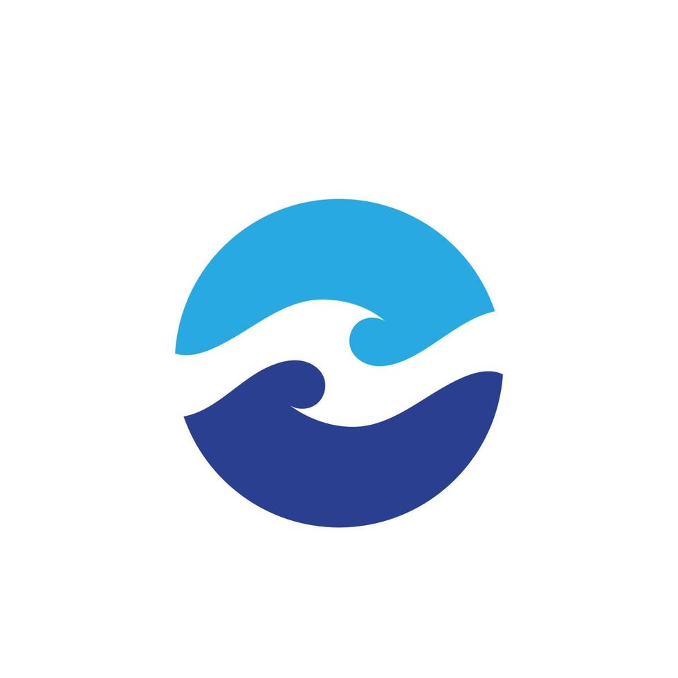 Water wave icon vector