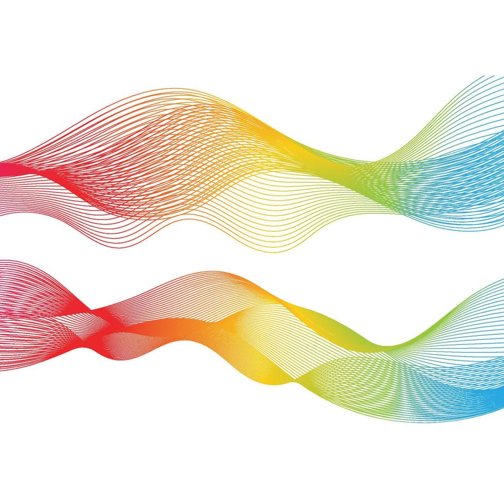 Abstract smooth color wave vector