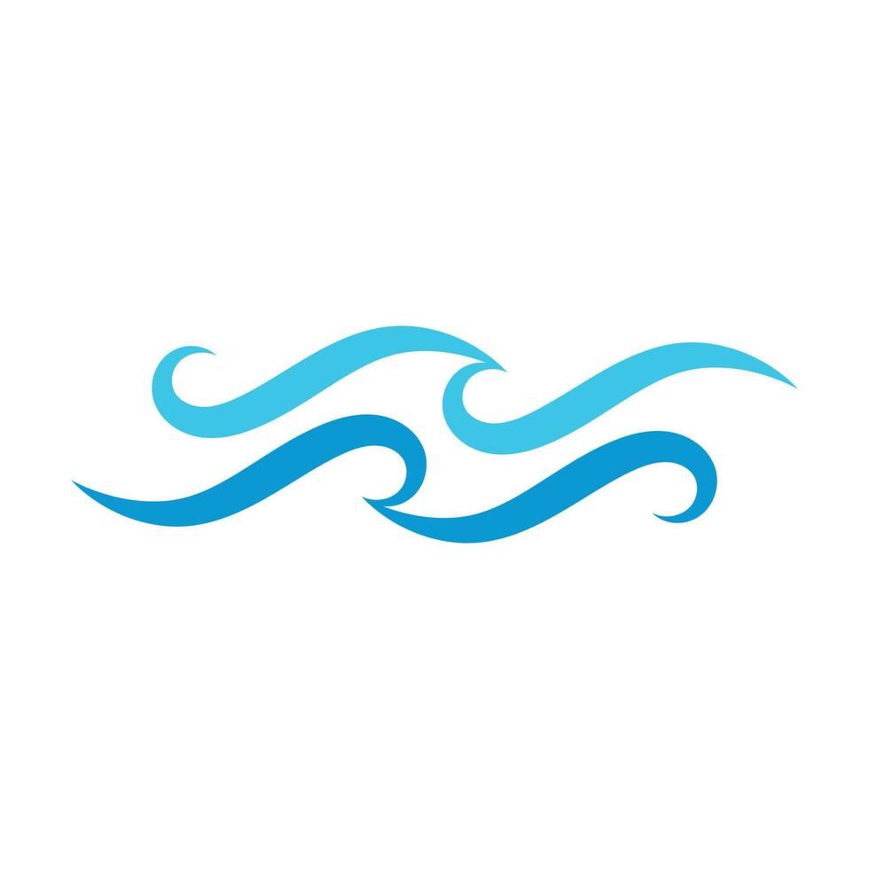 Water wave icon vector