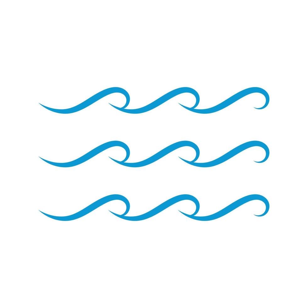 Water wave icon vector