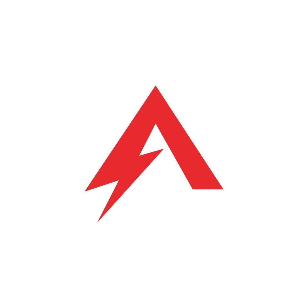 A Letter Lightning Logo vector