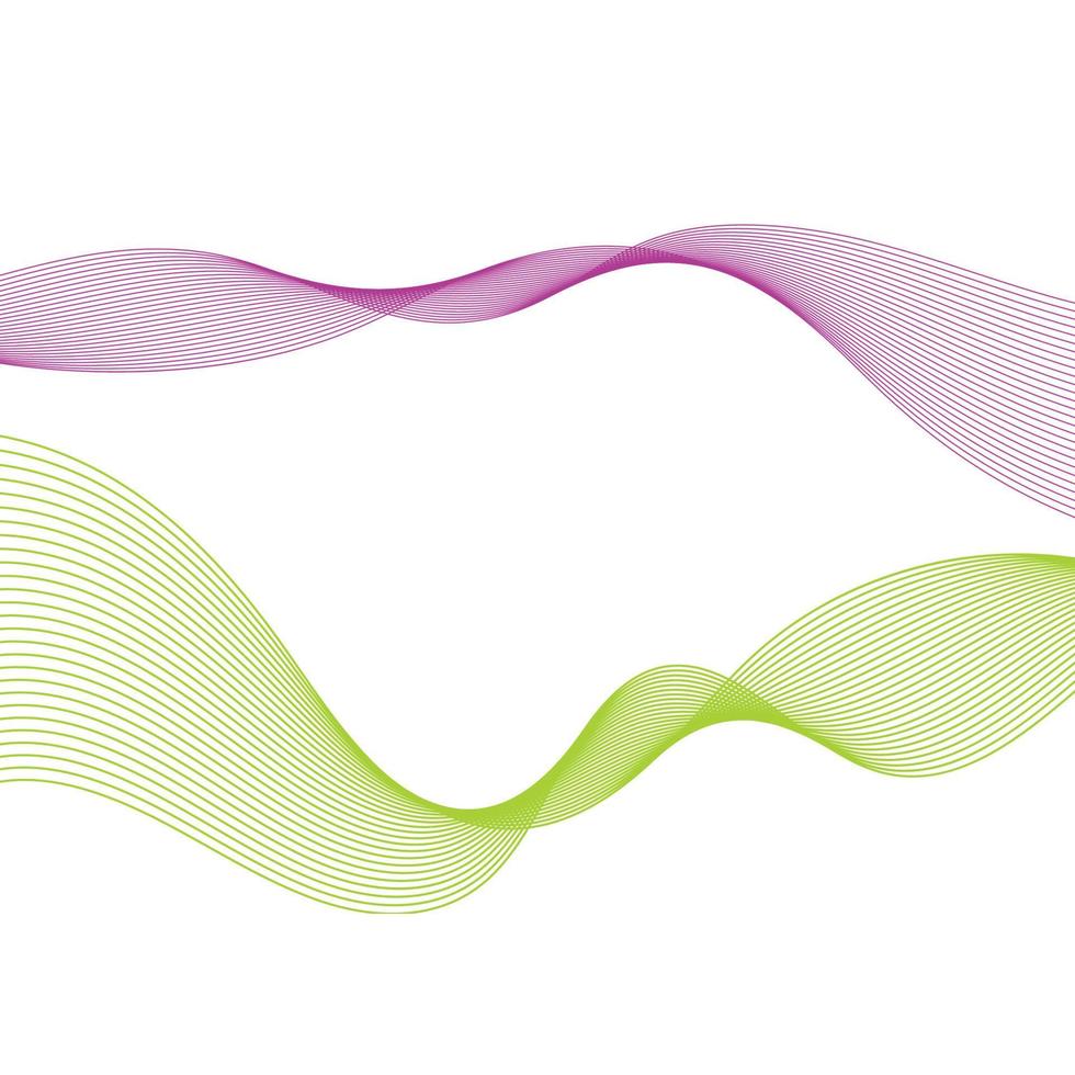Abstract smooth color wave vector