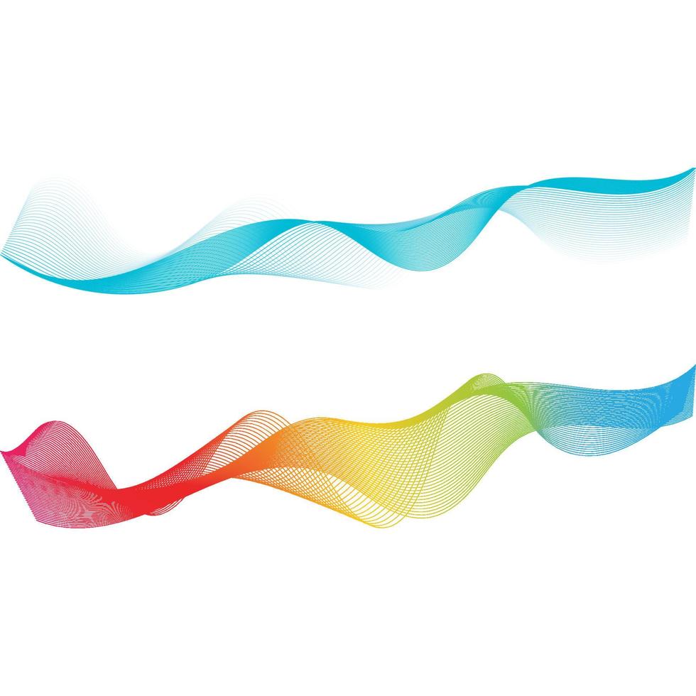 Abstract smooth color wave vector