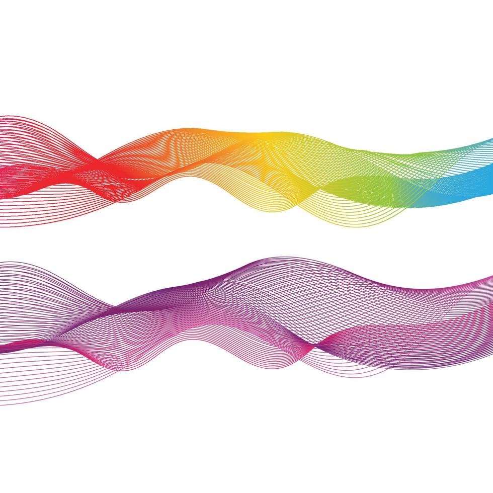 Abstract smooth color wave vector