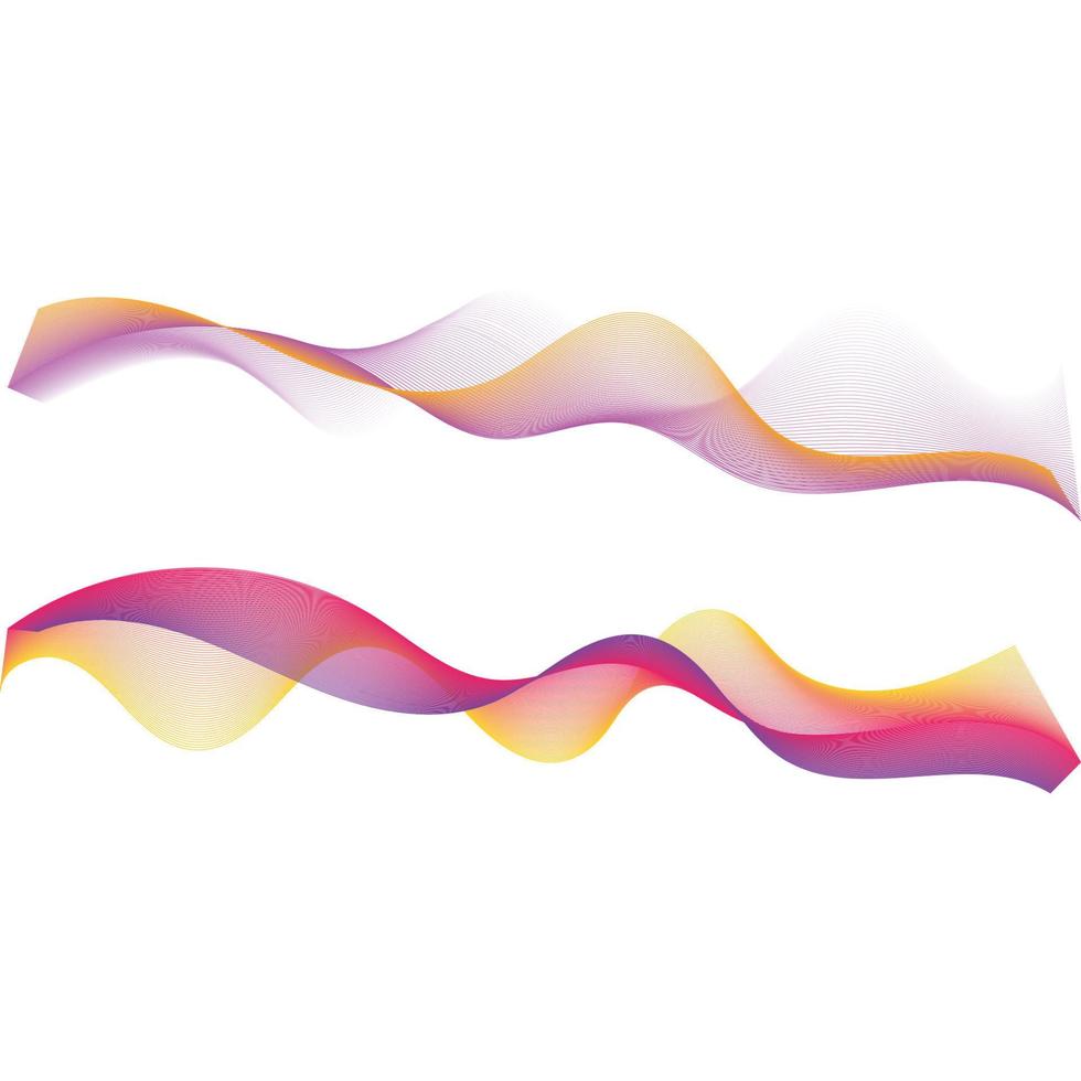 Abstract smooth color wave vector