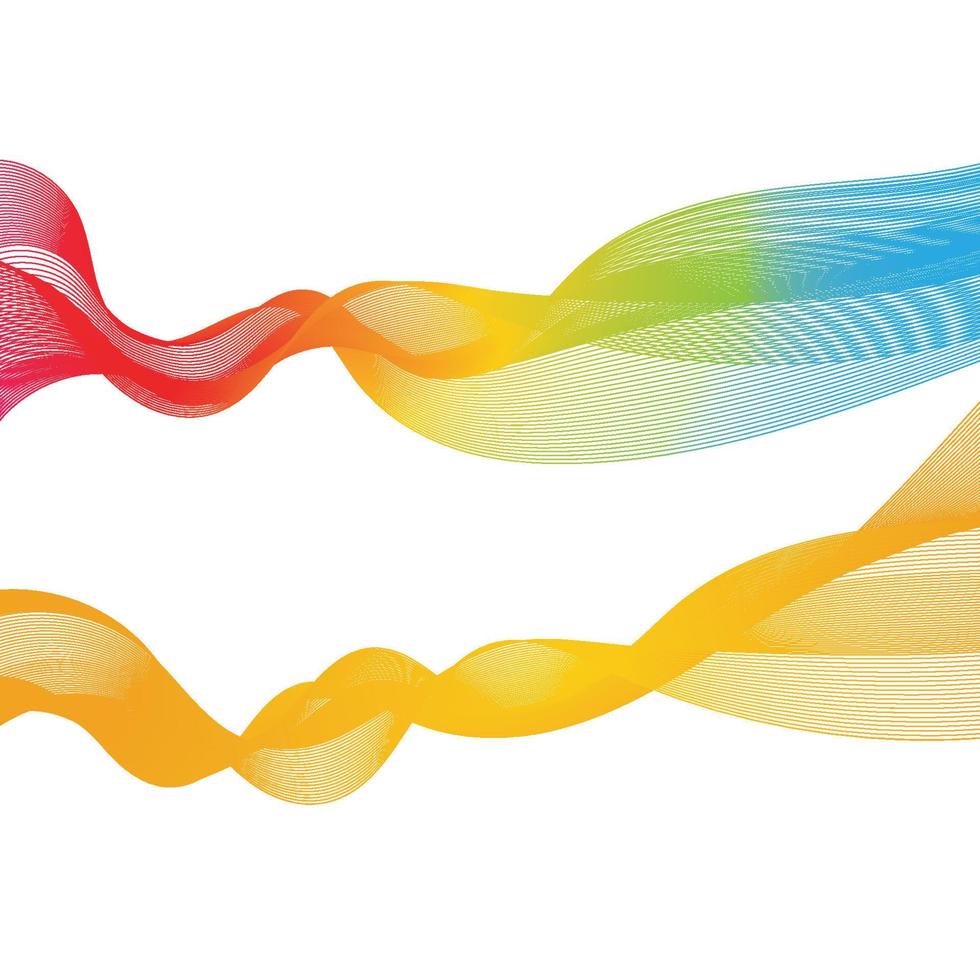 Abstract smooth color wave vector