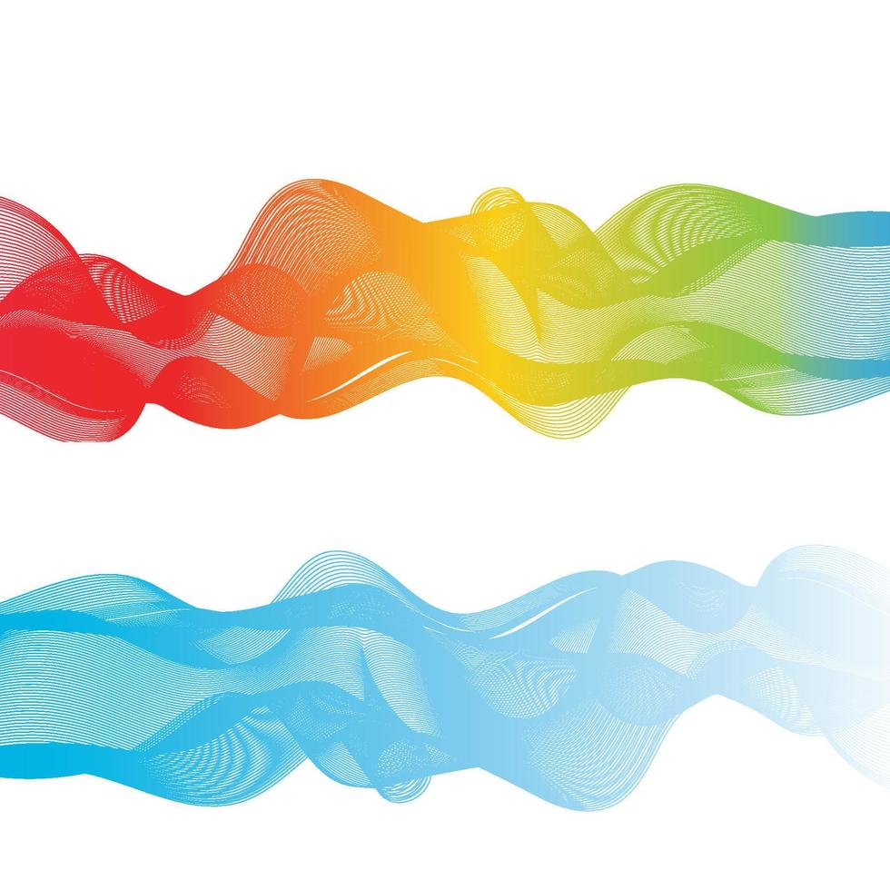 Abstract smooth color wave vector