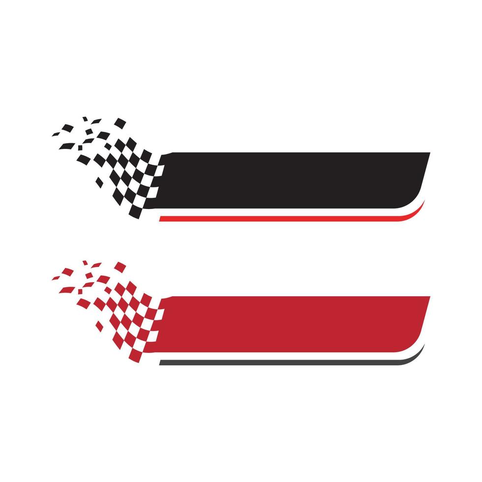 diseño de icono de bandera de carrera vector