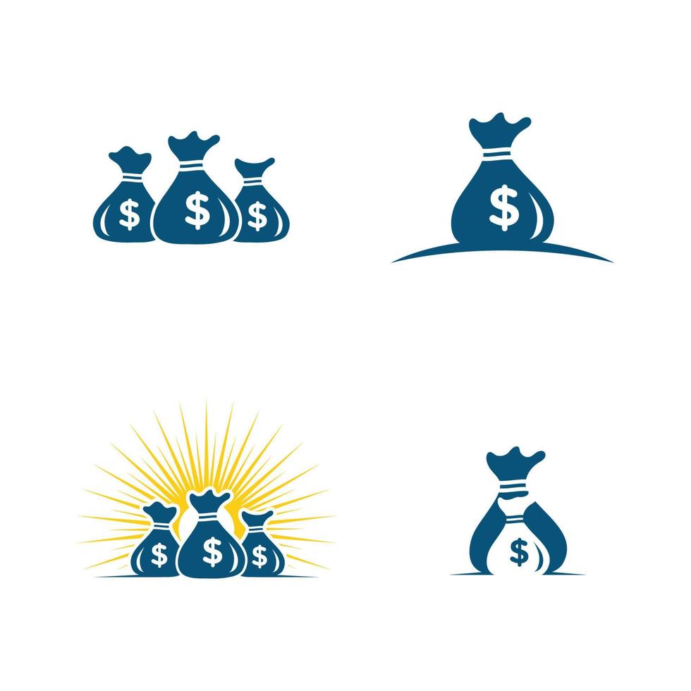 Money Bag icon Template vector