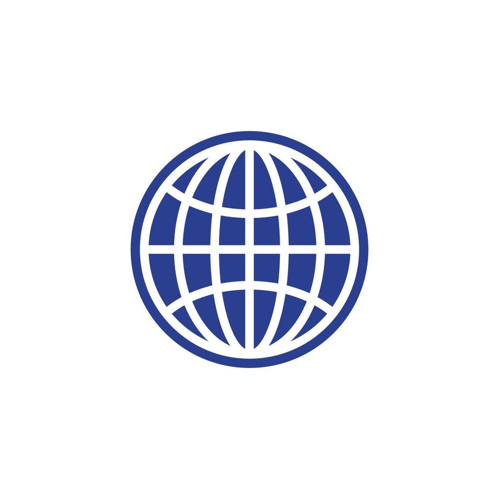plantilla de logotipo de mundo de alambre vector
