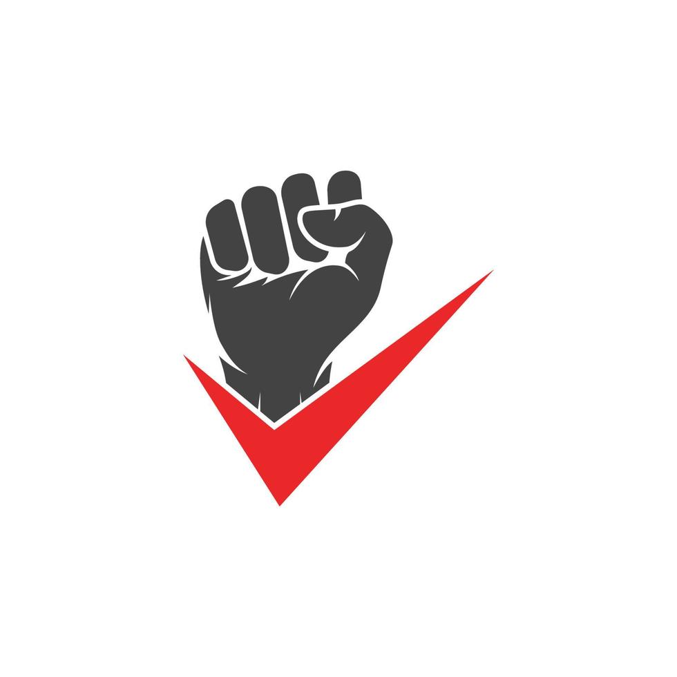 Hand strong vector icon illustration