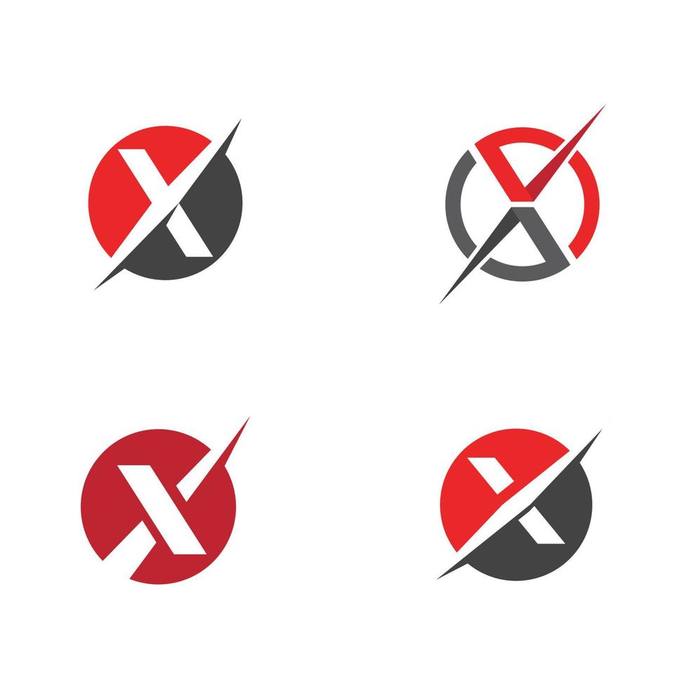 X Letter Logo Template vector icon