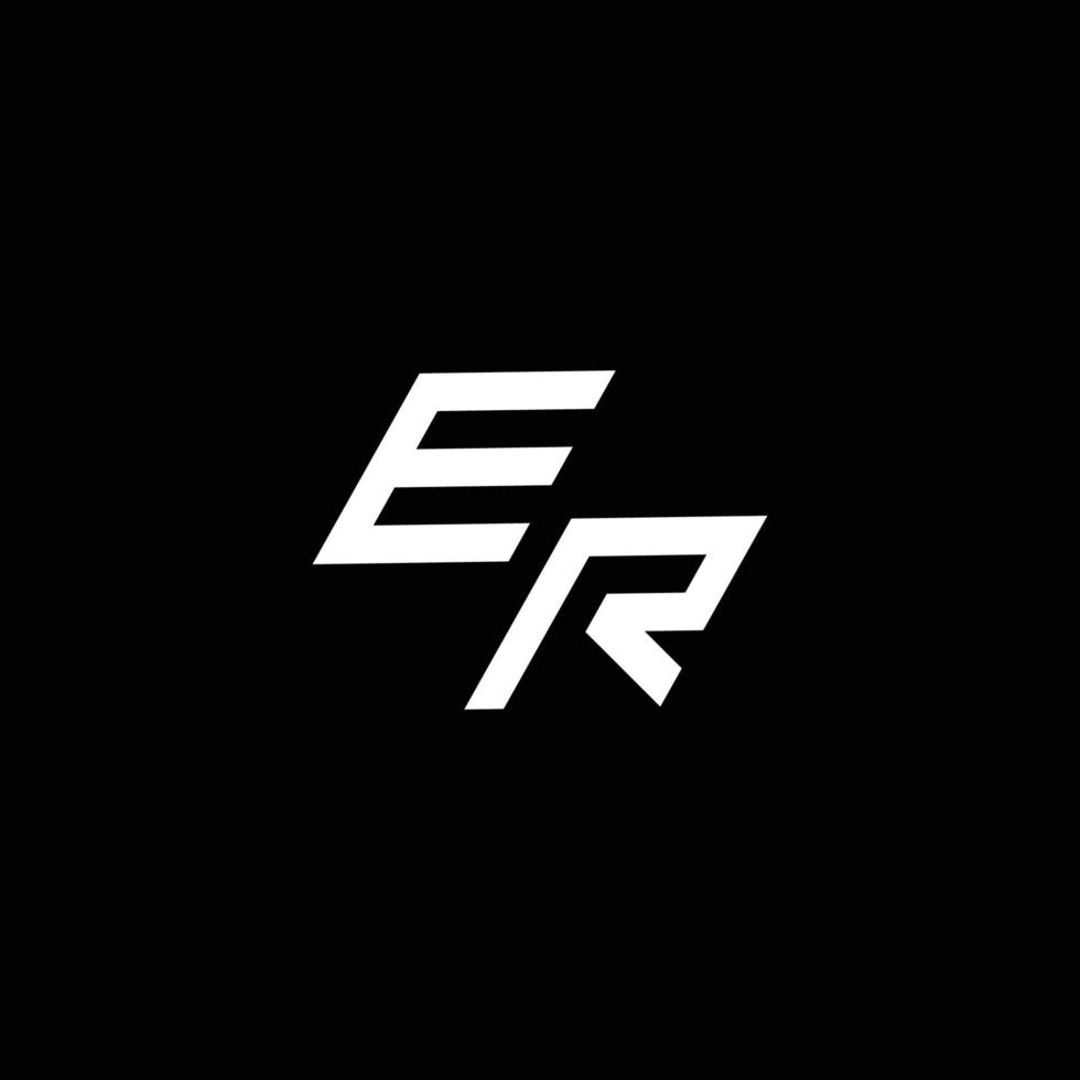 er logo monograma con arriba a abajo estilo moderno diseño modelo vector