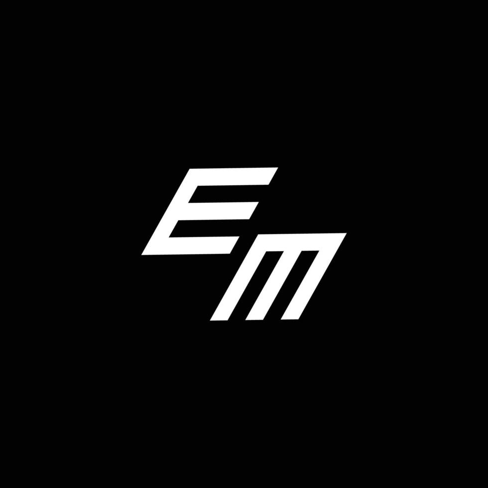 EM logo monogram with up to down style modern design template vector