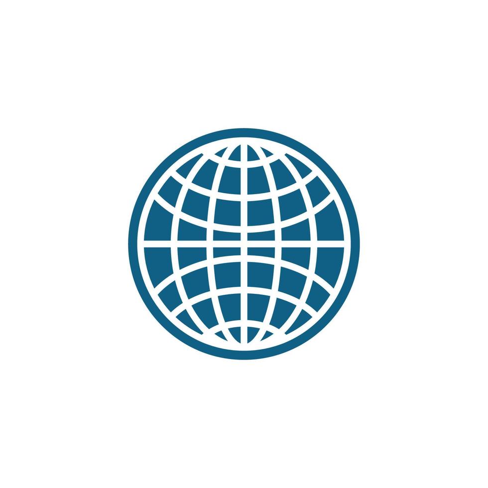 plantilla de logotipo de mundo de alambre vector