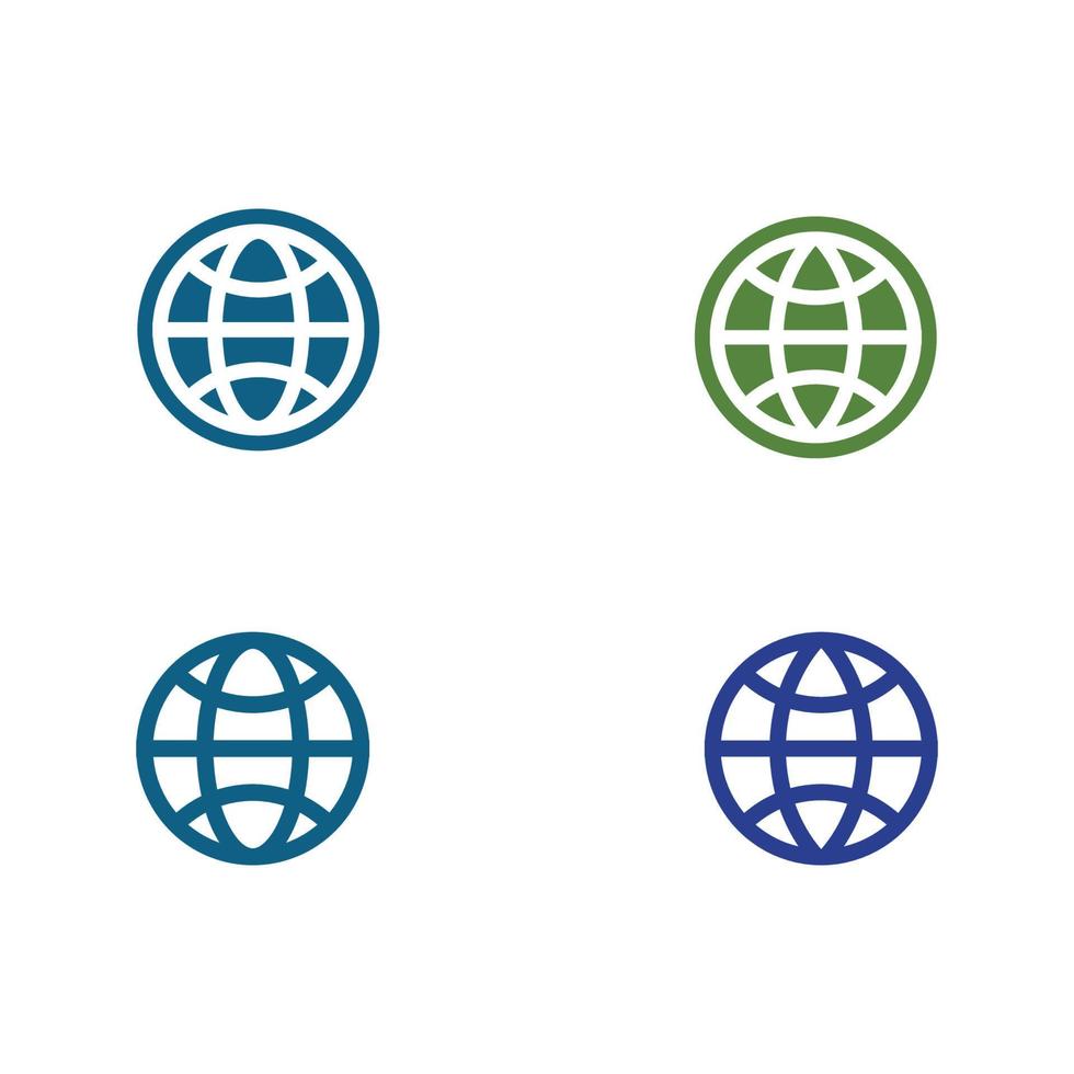 plantilla de logotipo de mundo de alambre vector