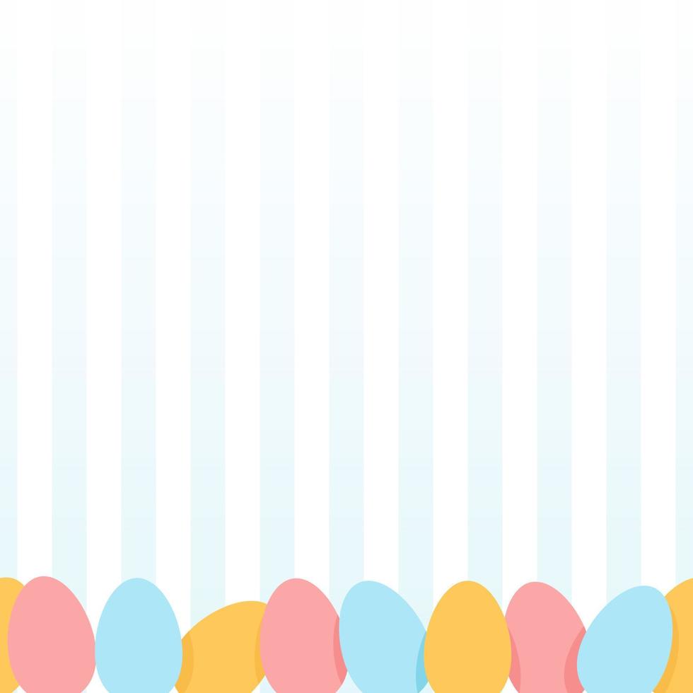 Seamless border with easter eggs and vertical stripes vector