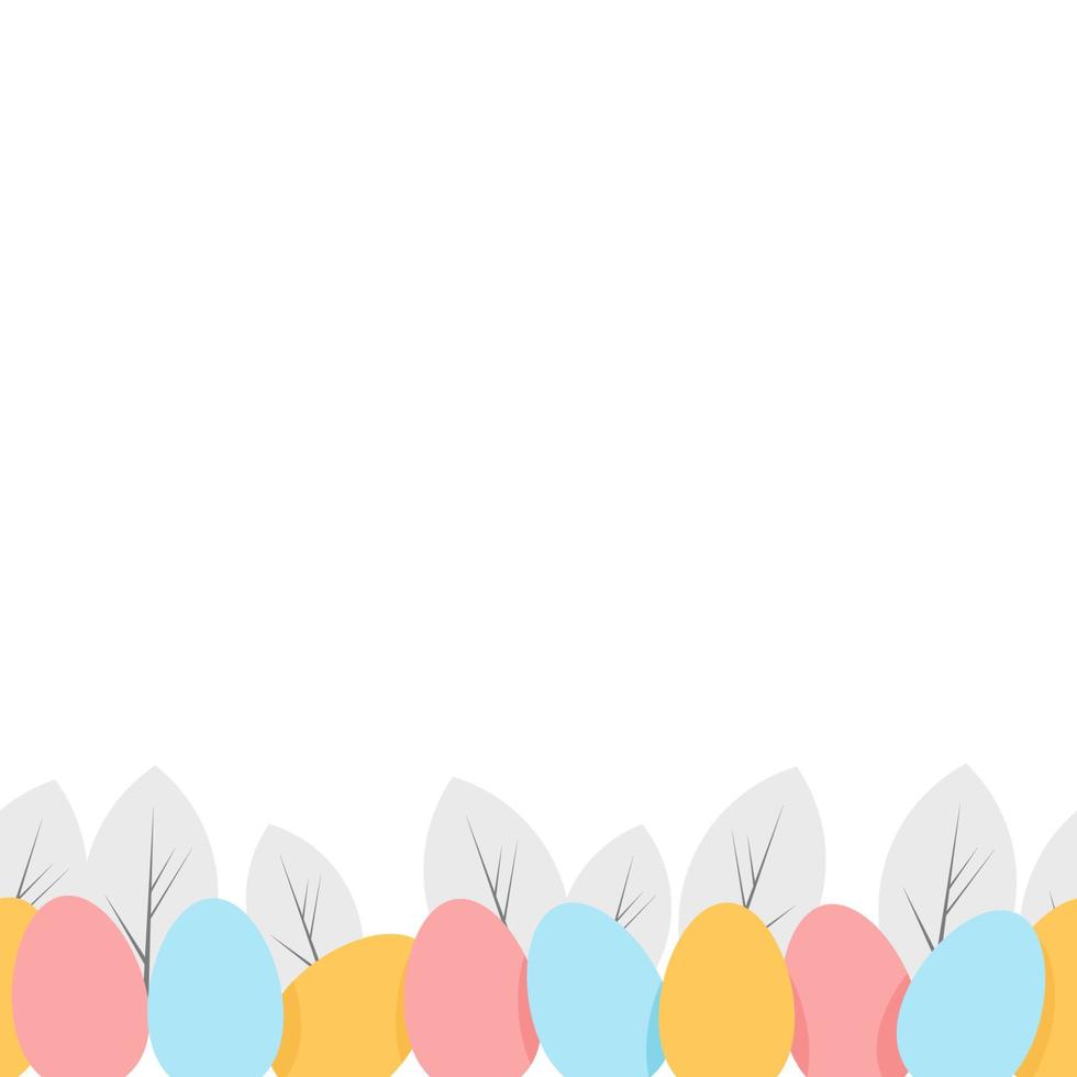 Seamless border of colorful Easter eggs vector