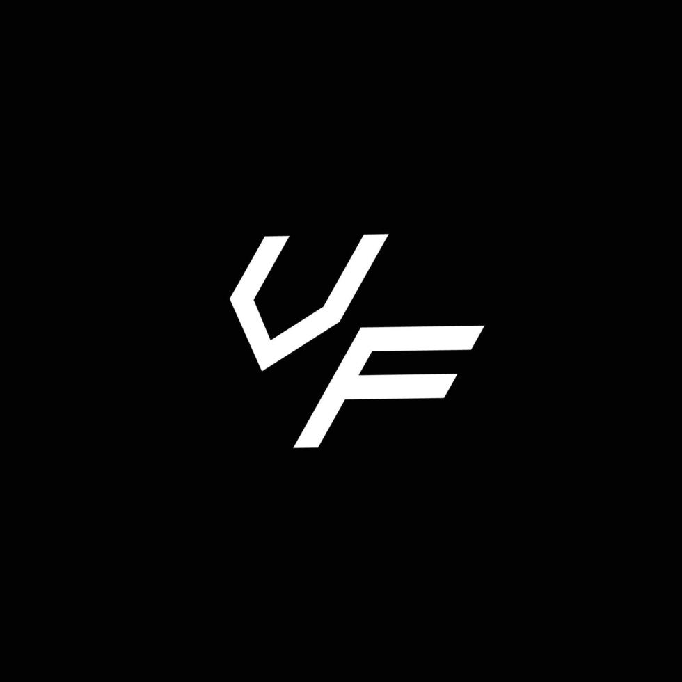 vf logo monograma con arriba a abajo estilo moderno diseño modelo vector