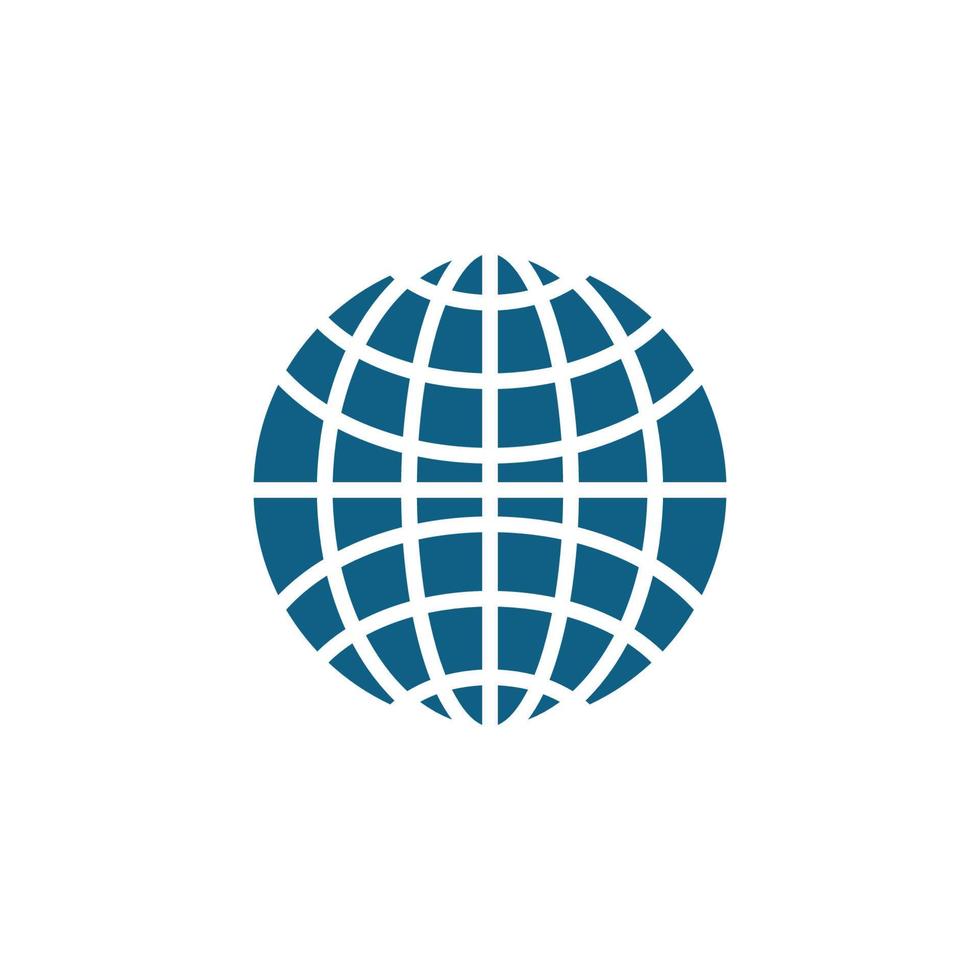 plantilla de logotipo de mundo de alambre vector