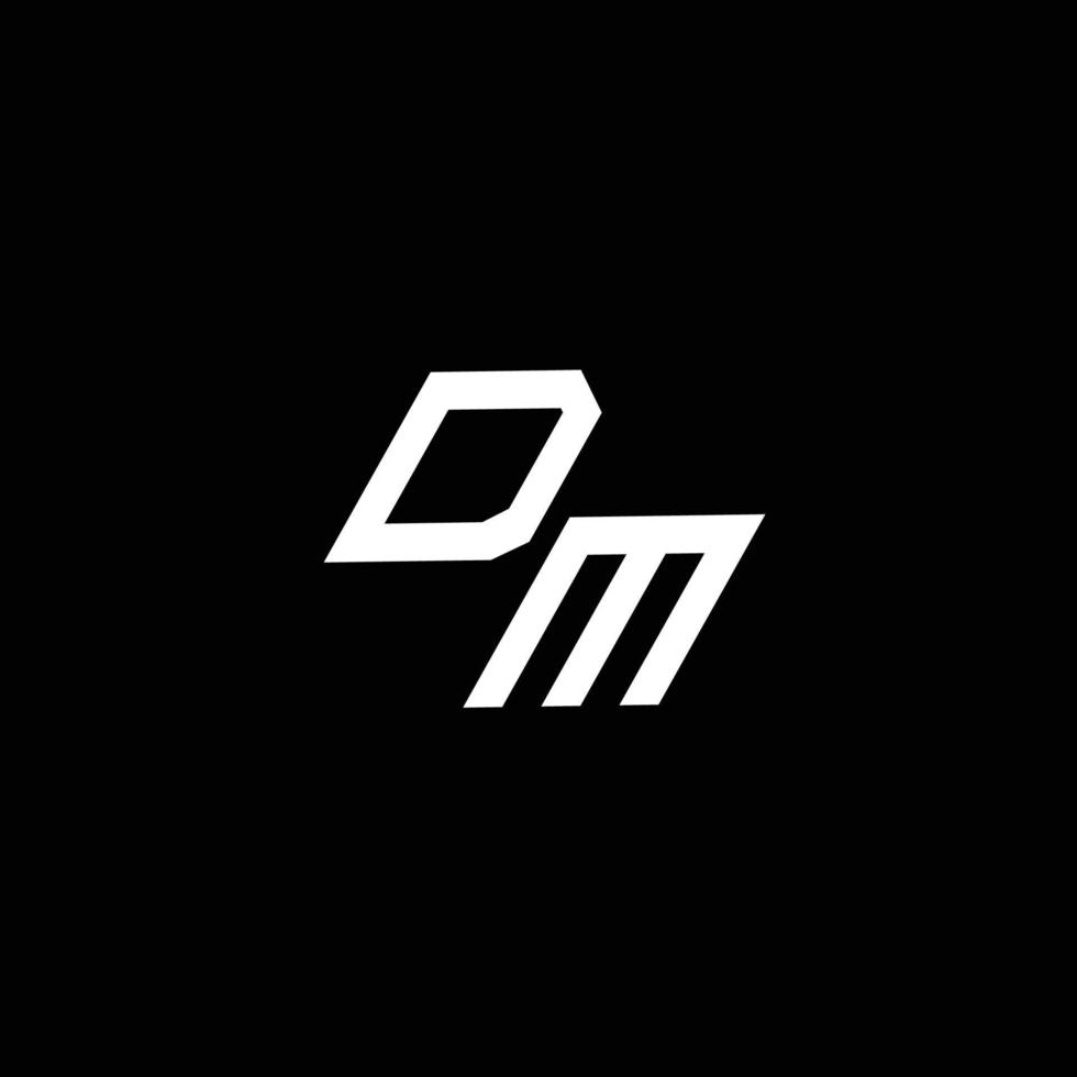 dm logo monograma con arriba a abajo estilo moderno diseño modelo vector