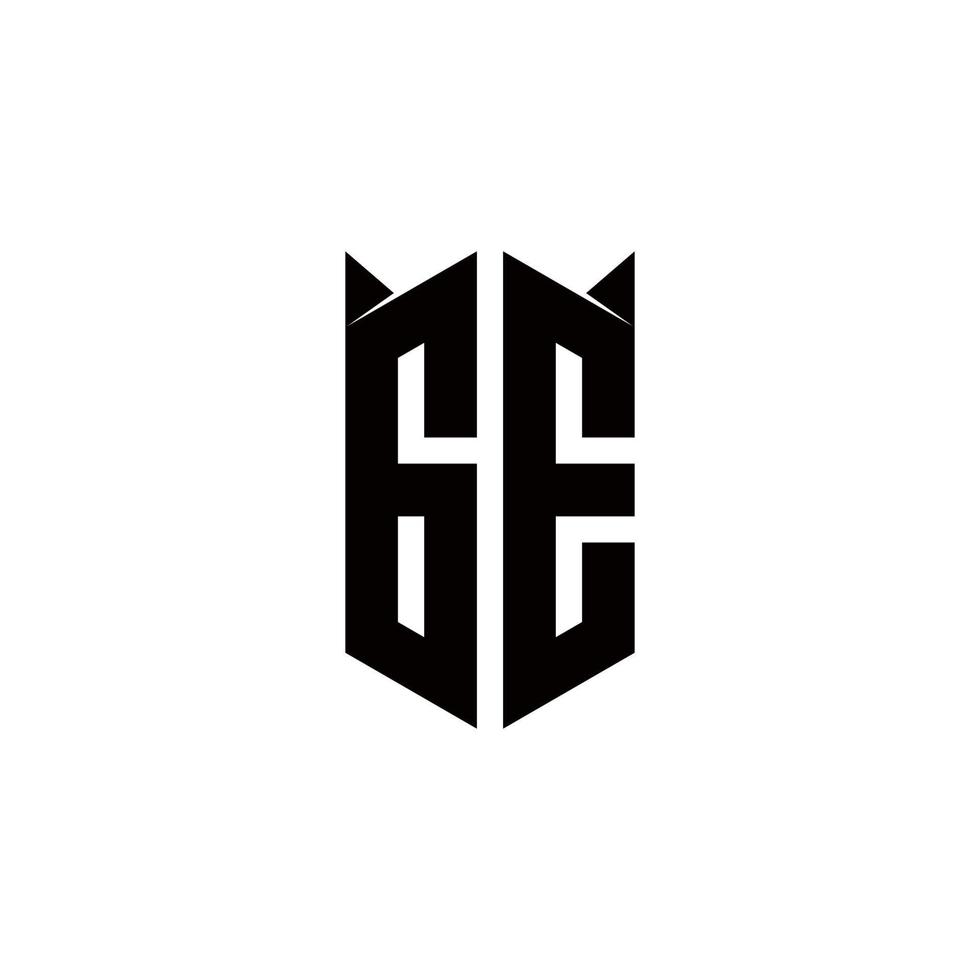 GE Logo monogram with shield shape designs template vector