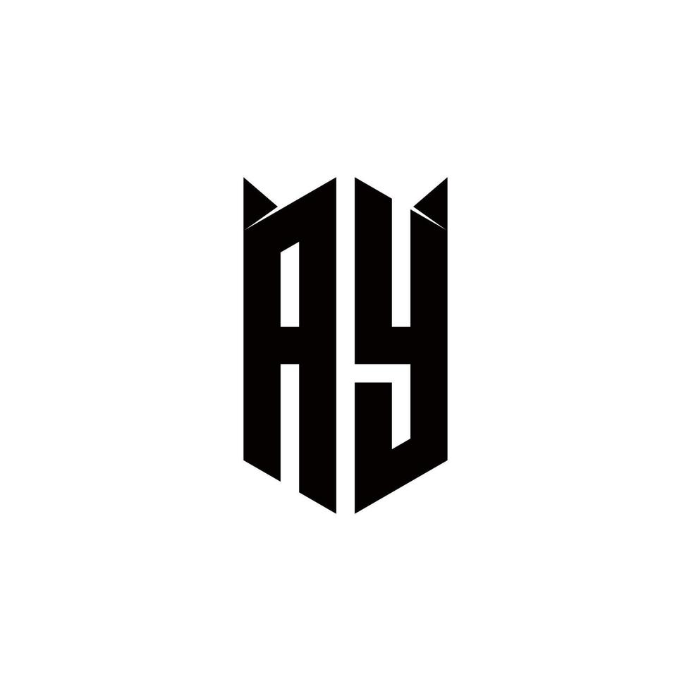 AY Logo monogram with shield shape designs template 20870965 Vector Art