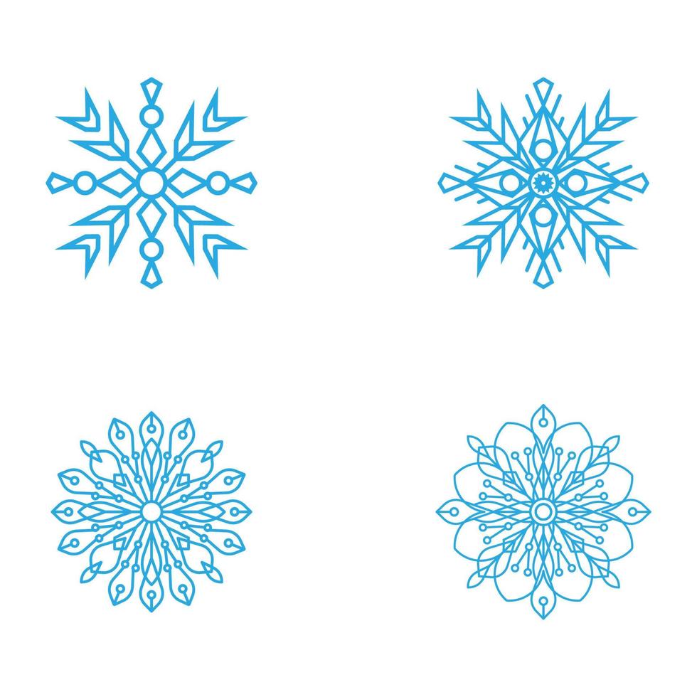 Snowflakes Style Design illustration vector