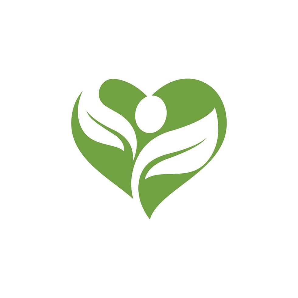 logotipos de la ecología de la hoja del árbol verde vector