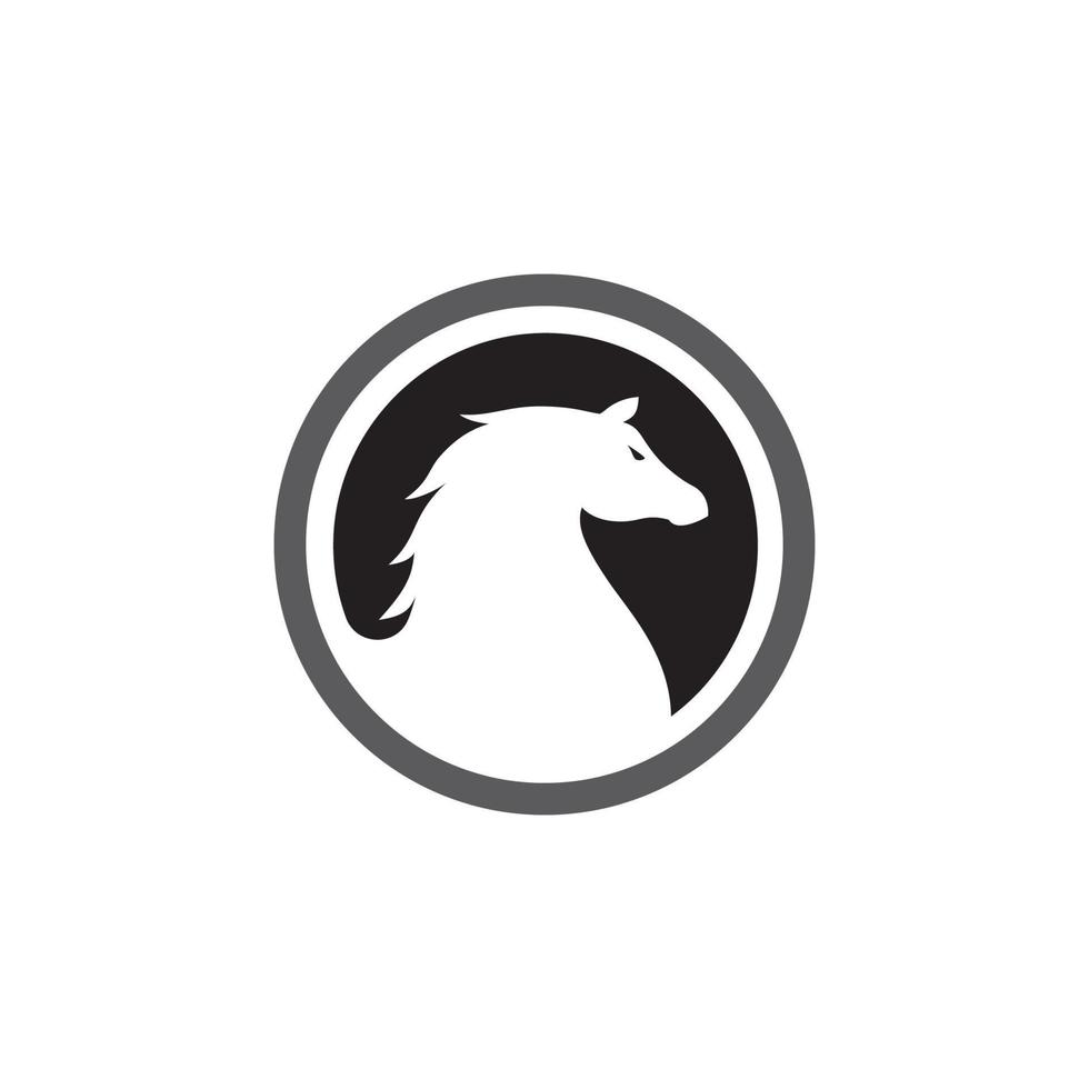 icono de vector de plantilla de logotipo de caballo