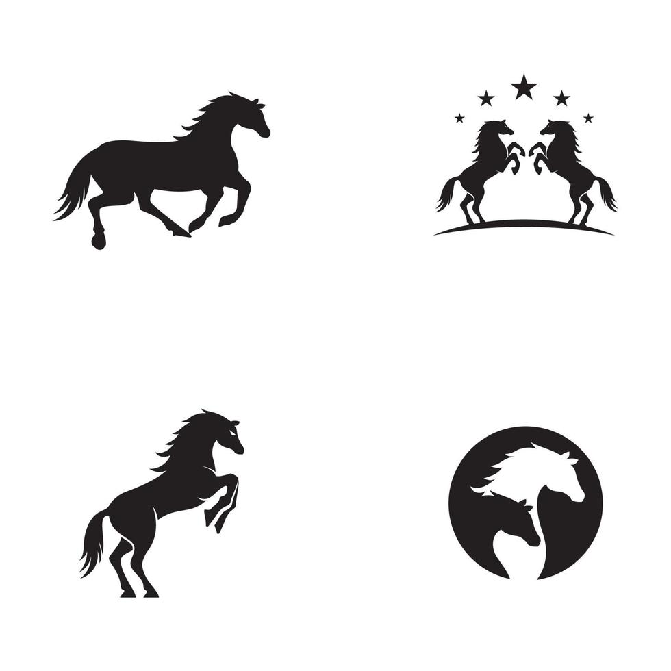 icono de vector de plantilla de logotipo de caballo