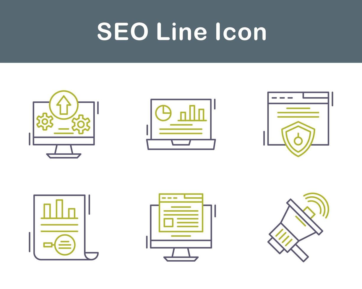 seo vector icono conjunto