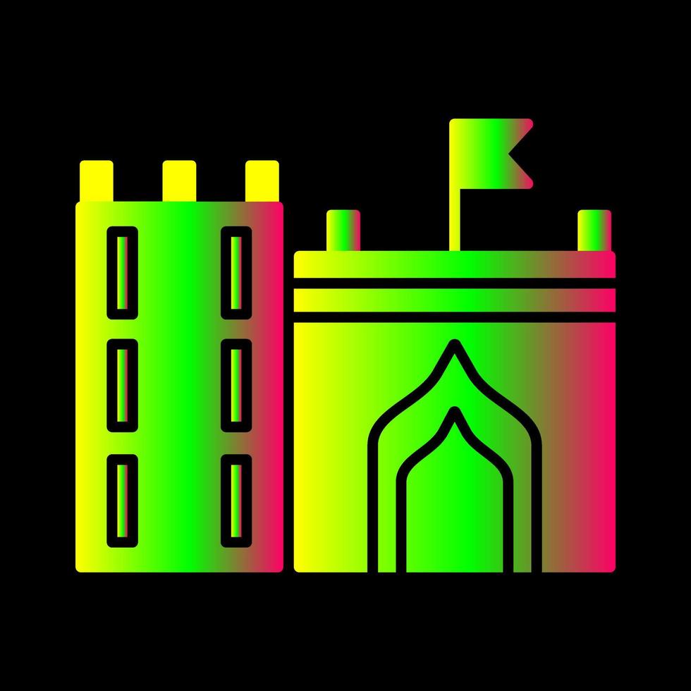 Castle with Flag Unique Vector Icon