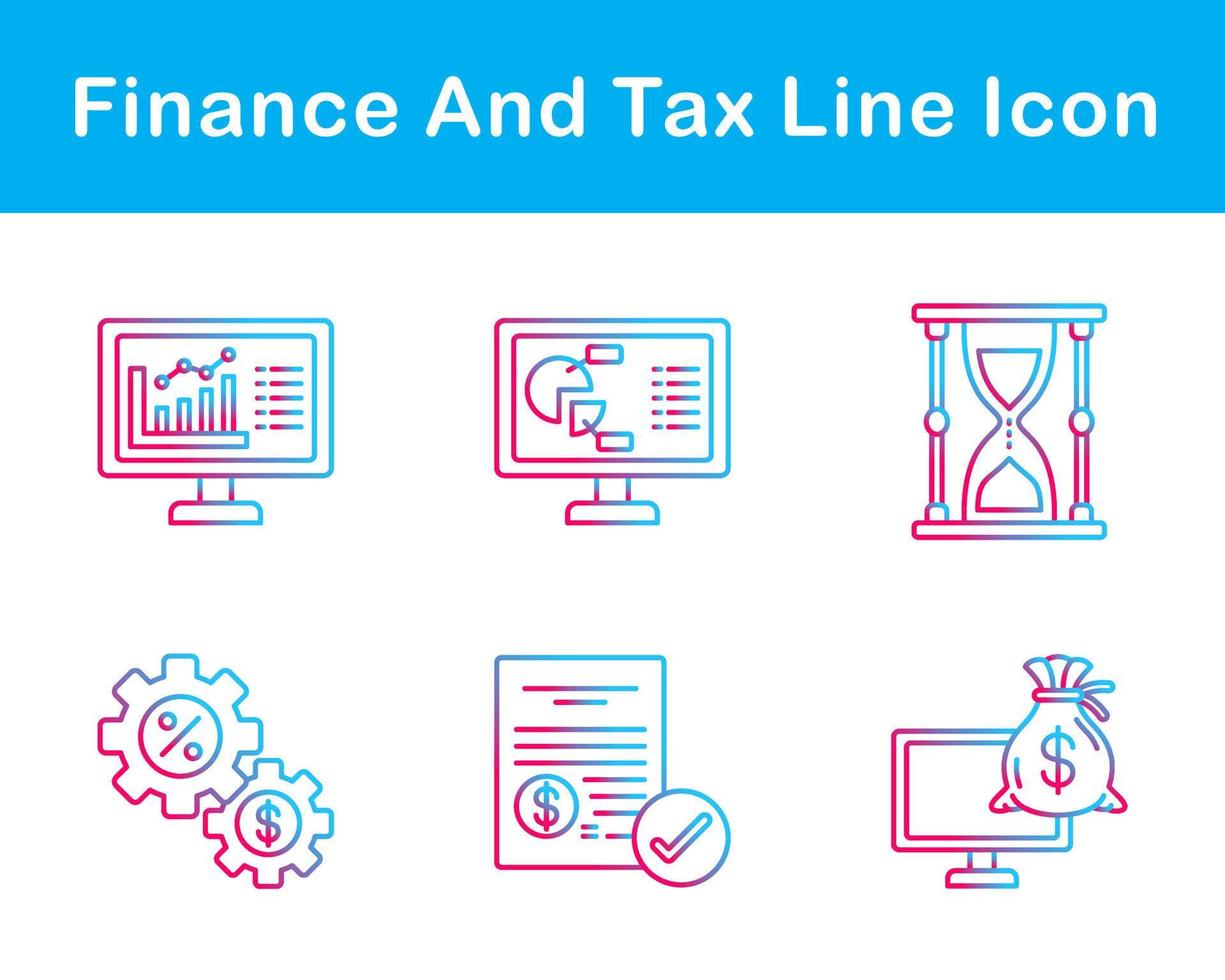 Finance And Tax Vector Icon Set