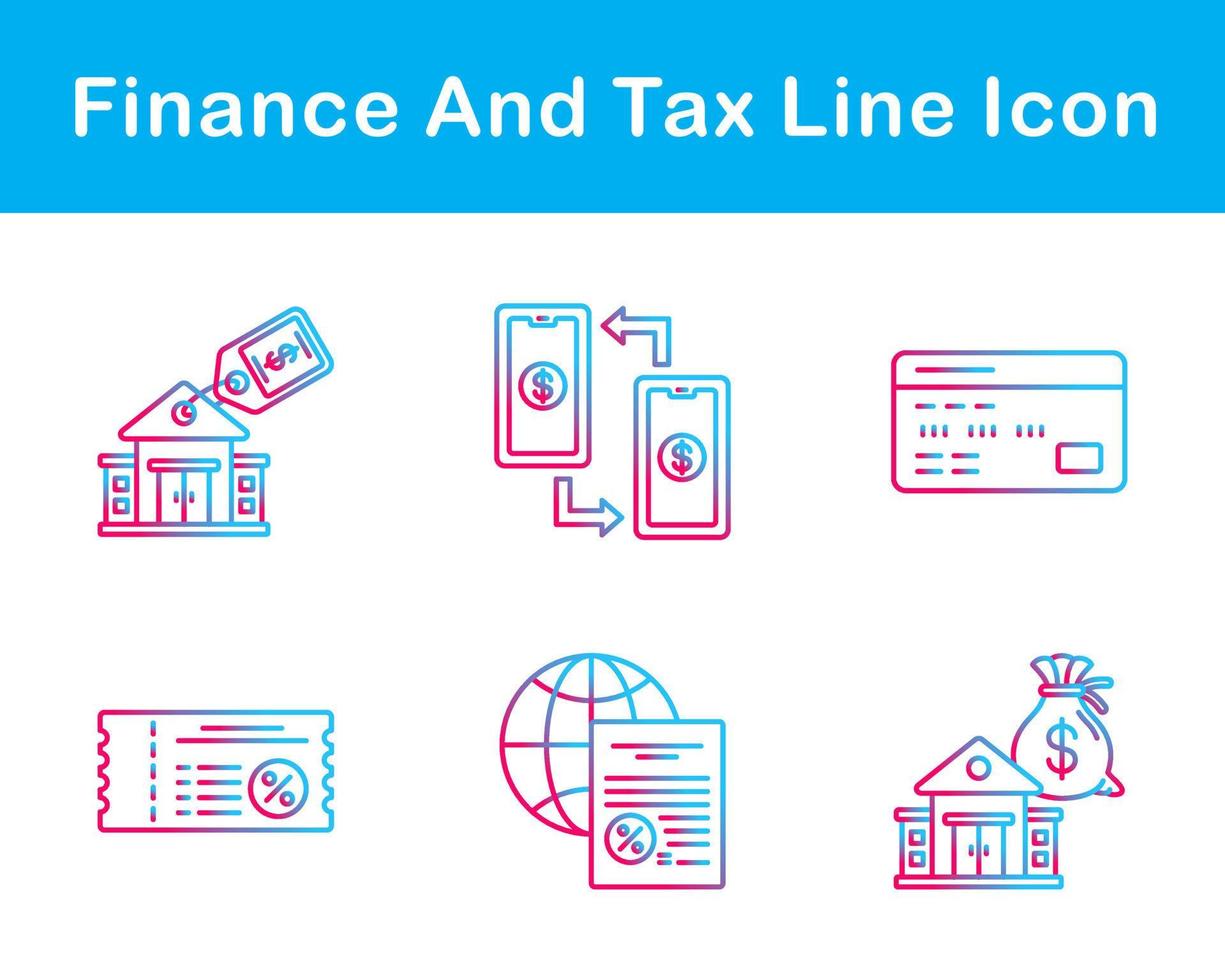 Finance And Tax Vector Icon Set