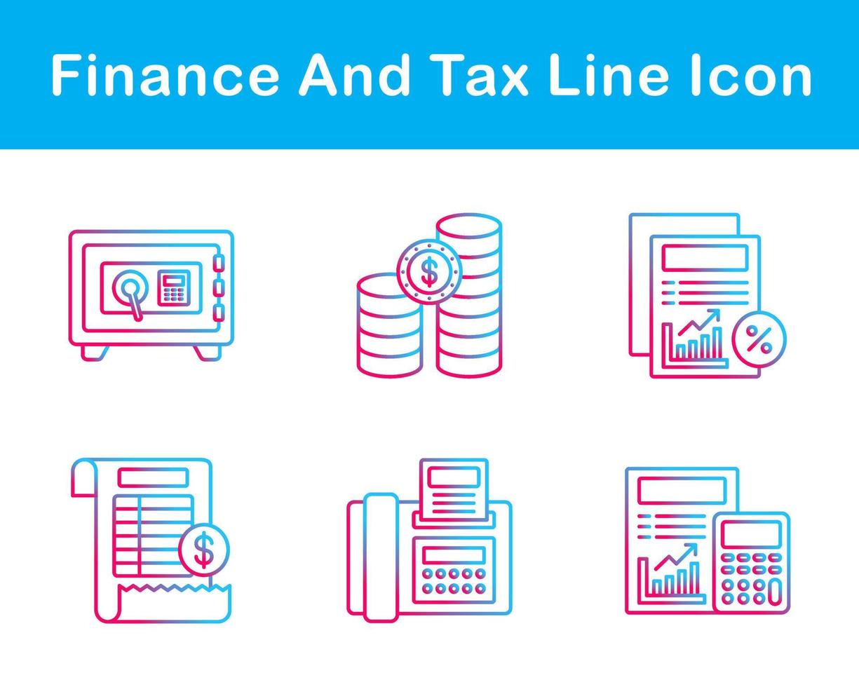 Finance And Tax Vector Icon Set