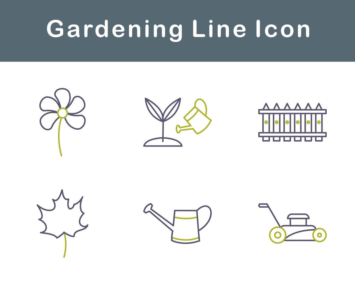 jardinería vector icono conjunto