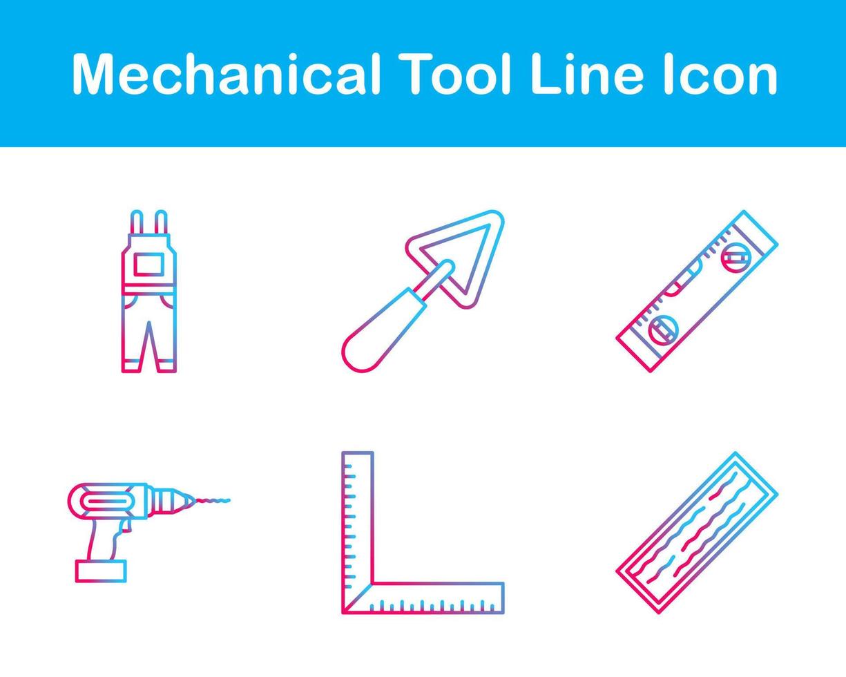 Mechanical Tool Vector Icon Set