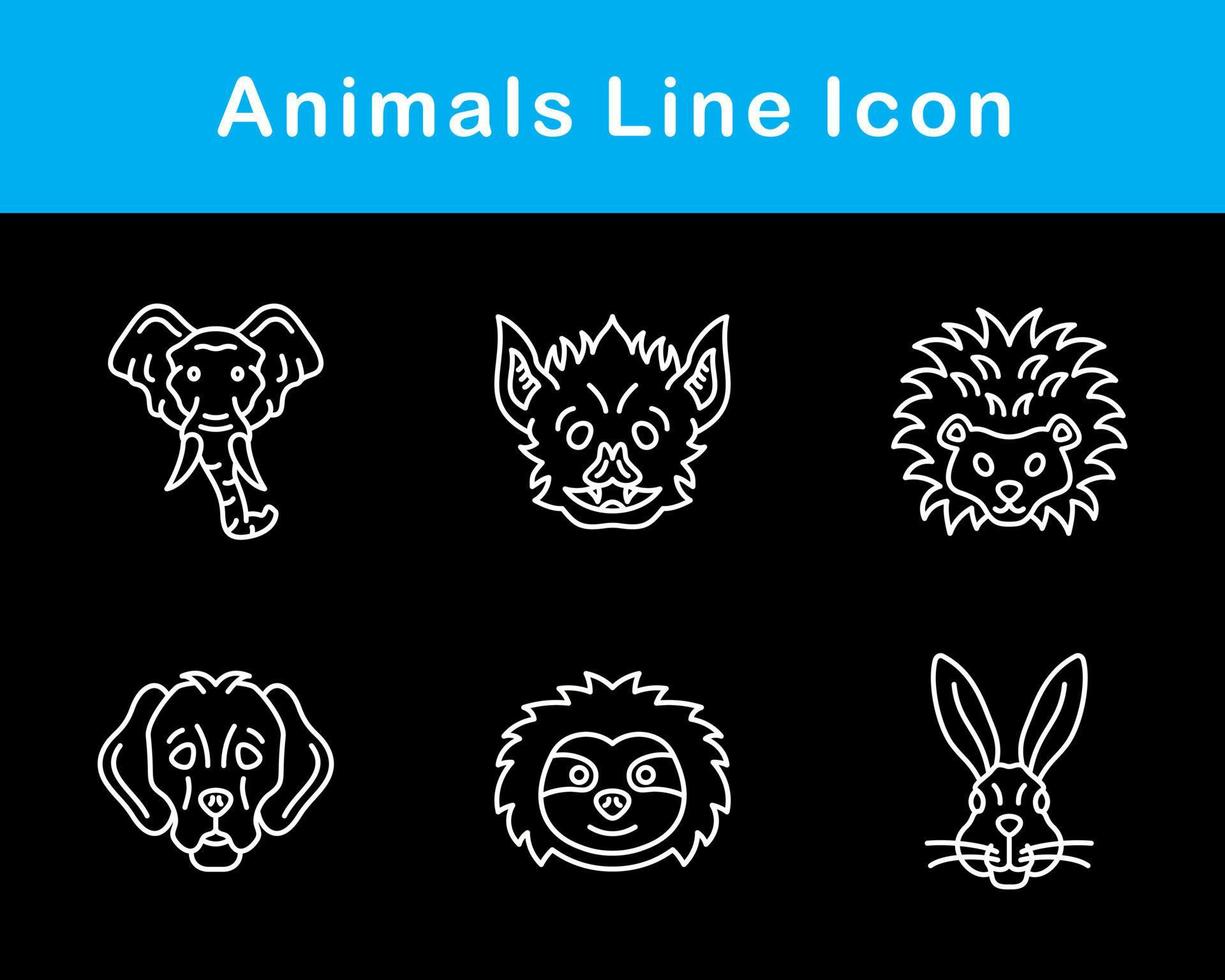 animales vector icono conjunto