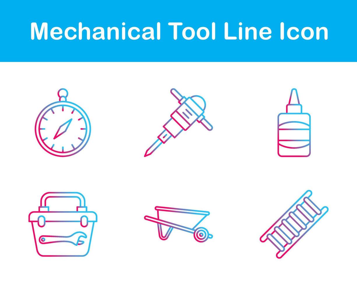 mecánico herramienta vector icono conjunto