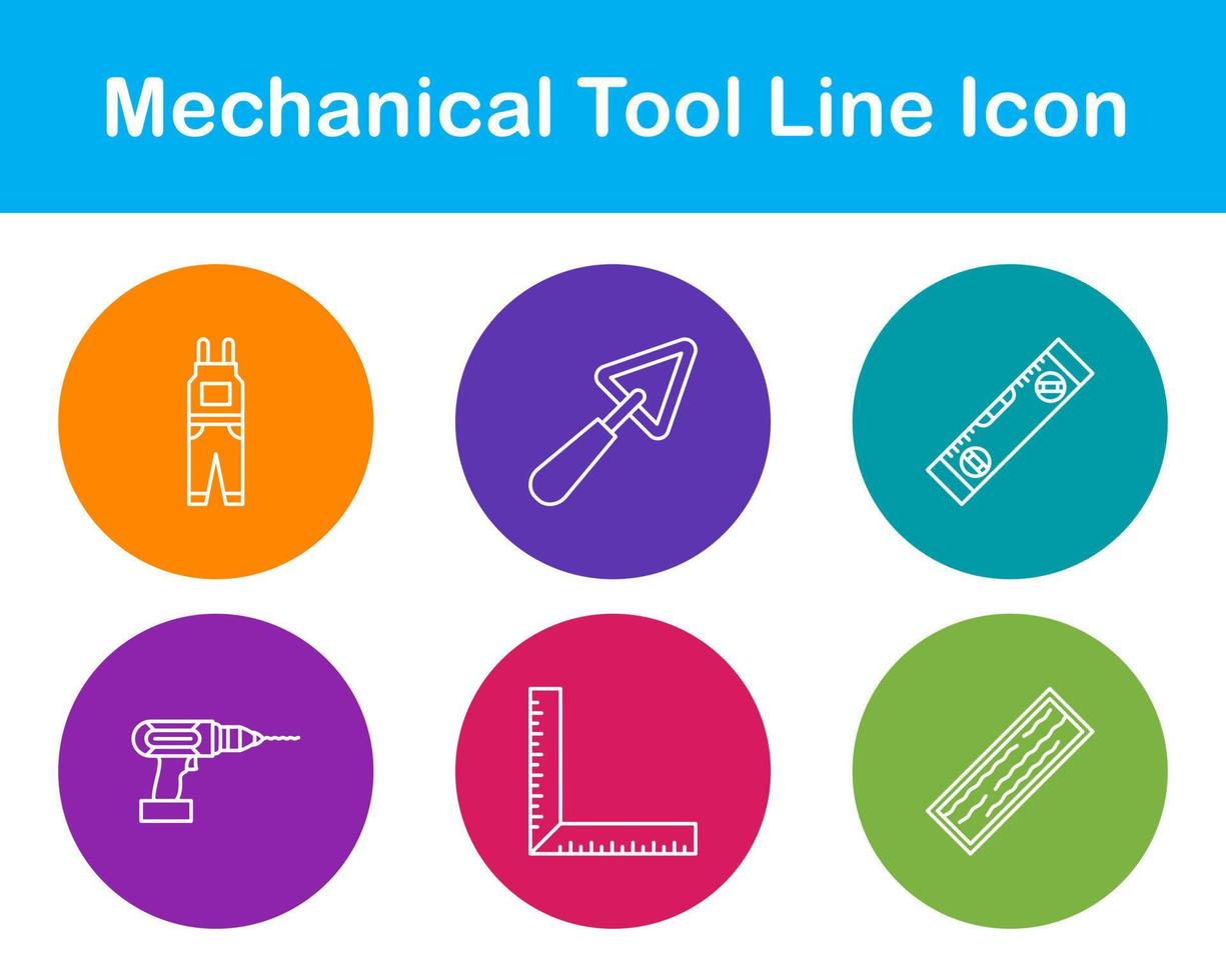 mecánico herramienta vector icono conjunto