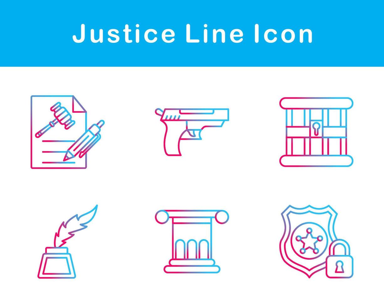 Justice Vector Icon Set