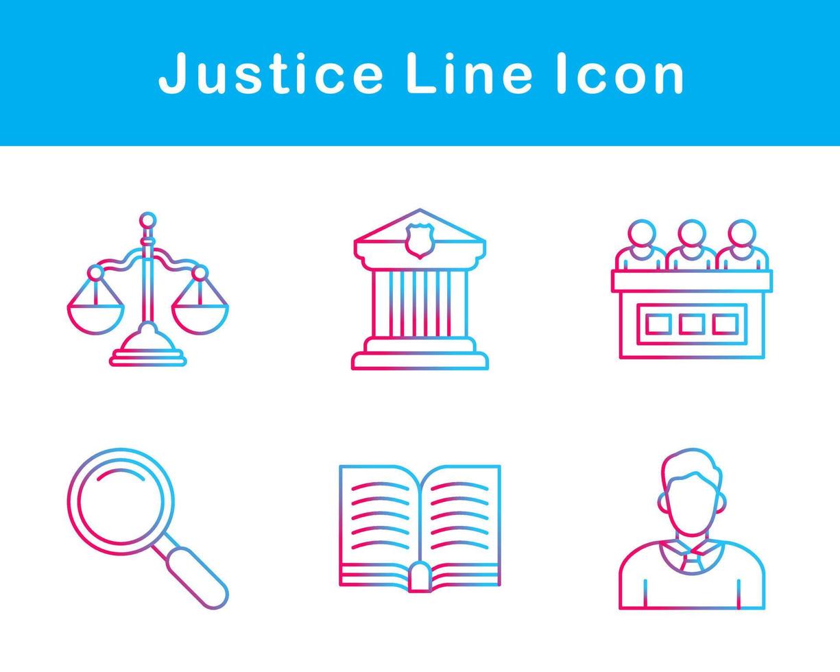 Justice Vector Icon Set