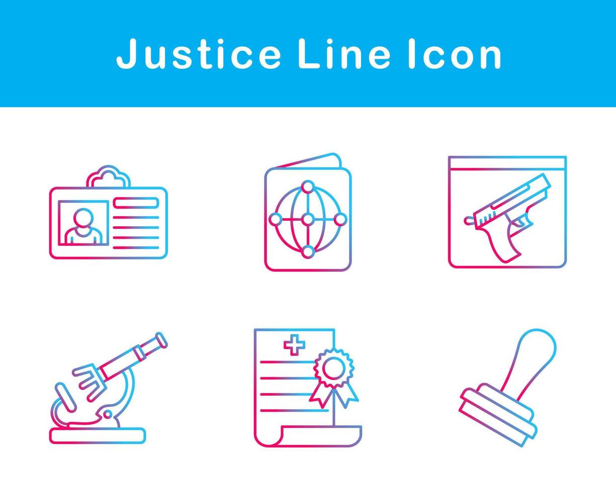 Justice Vector Icon Set