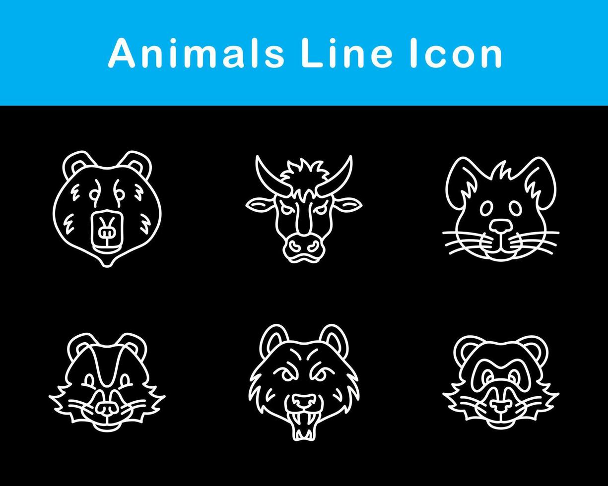 animales vector icono conjunto